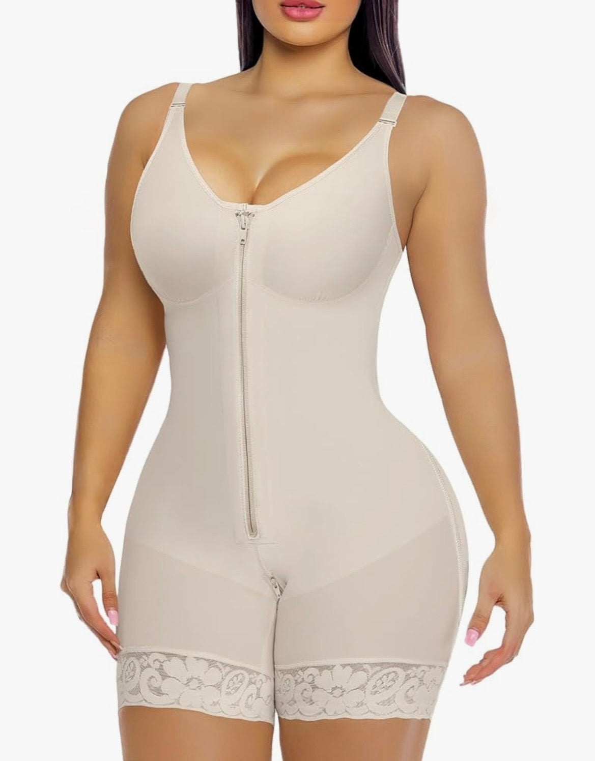 Tummy Control Butt Lifter Shapewear - Zipper Crotch Fajas