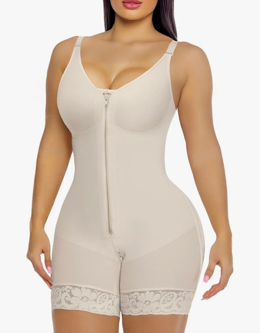 Tummy Control Butt Lifter Shapewear - Zipper Crotch Fajas